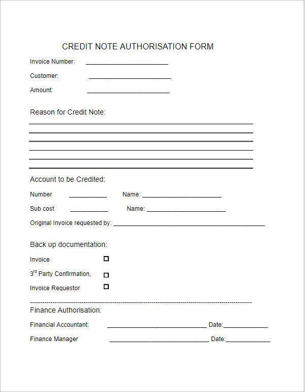 21+ Credit Note Templates Free Excel, PDF Formats