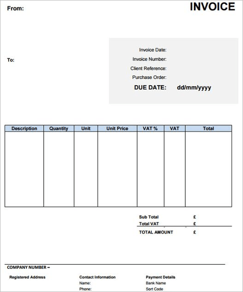 20+ Free Contractor Invoice Templates Word, Excel, Format Examples