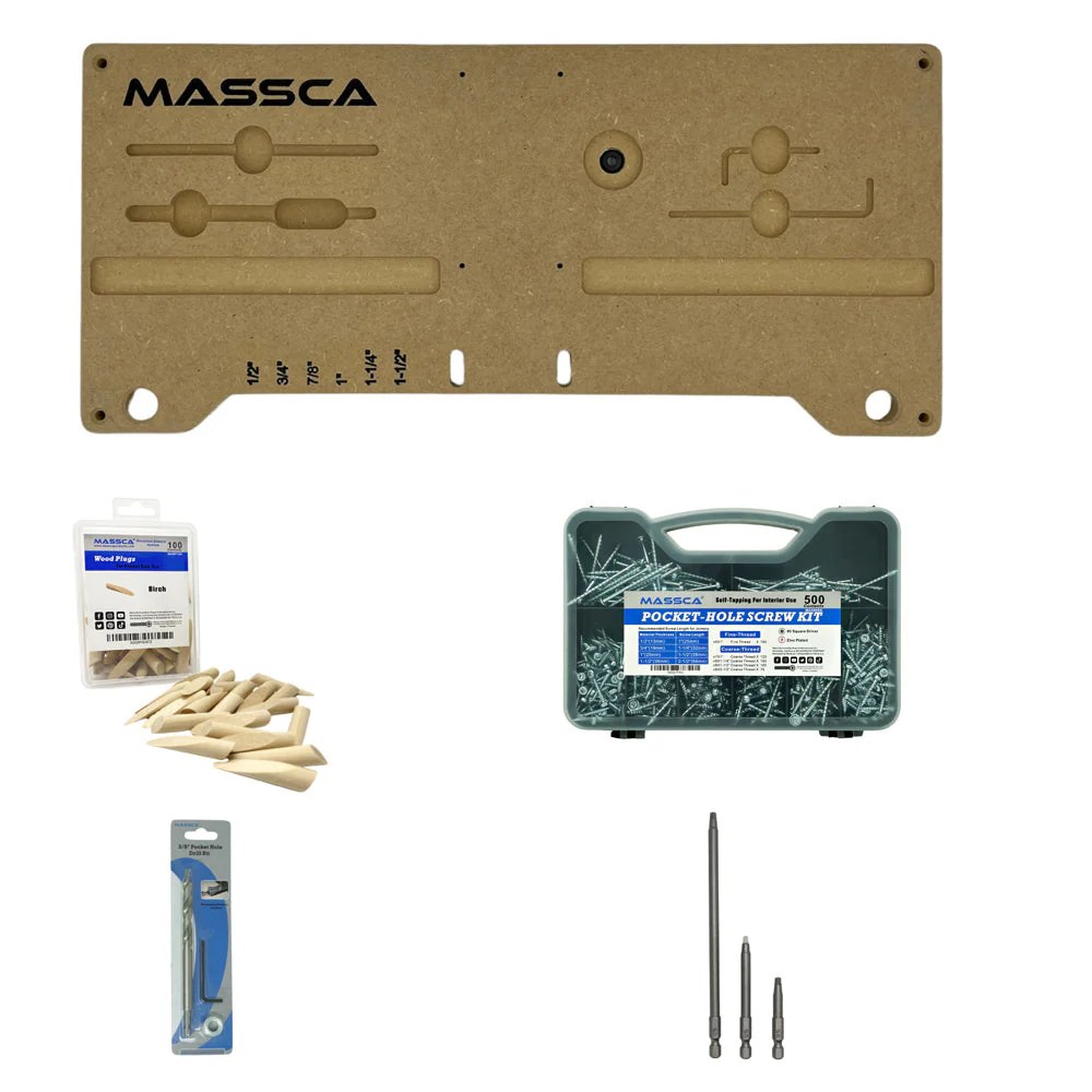 Massca Pocket Hole Jig Mounting System Bundle 2 Creative Tool Company