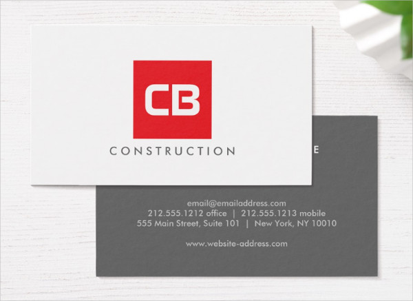 Construction Business Card Templates Download Free