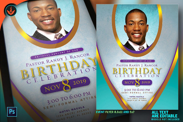 Pastor Anniversary Flyer Templates 21+ Free & Premium Download