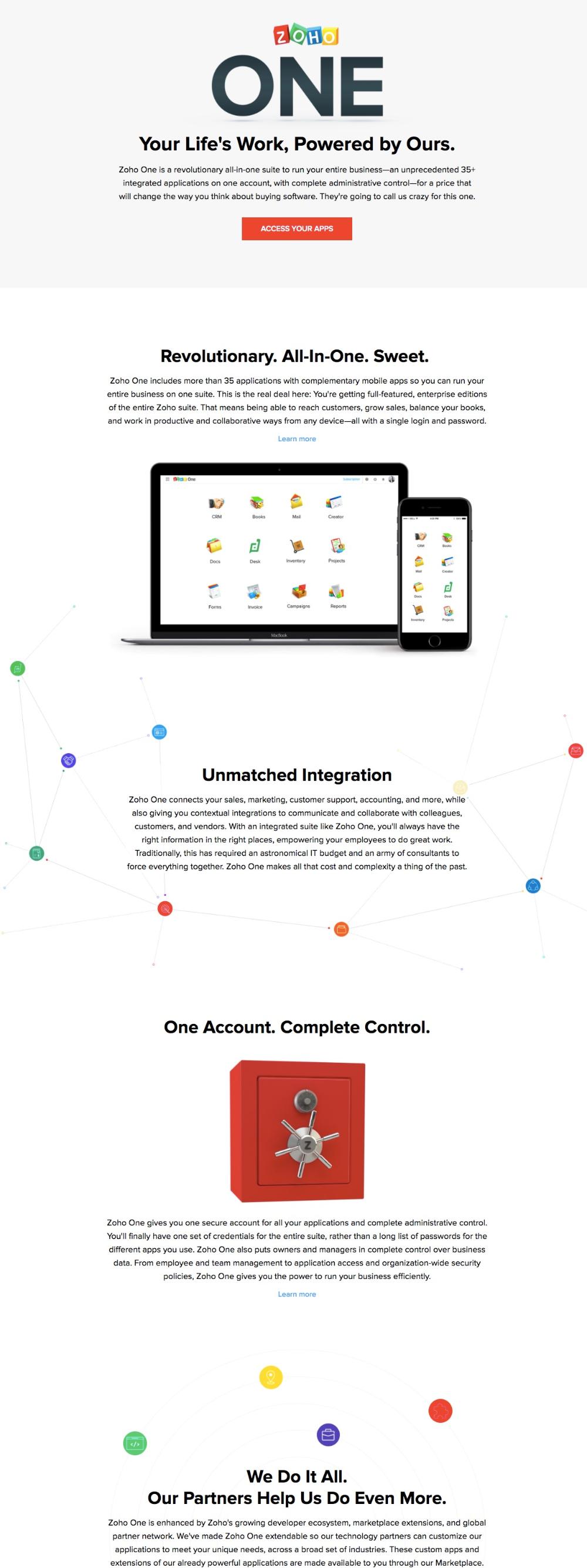 Zoho One Suite of Integrated Apps to Run Your Business