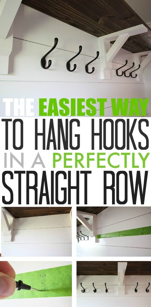 The Easiest Way to Hang Hooks in a Straight Row The Creek Line House