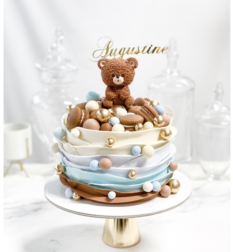 Ralph Teddy Baby Shower Cake • Baby Shower • Creme Maison Bakery