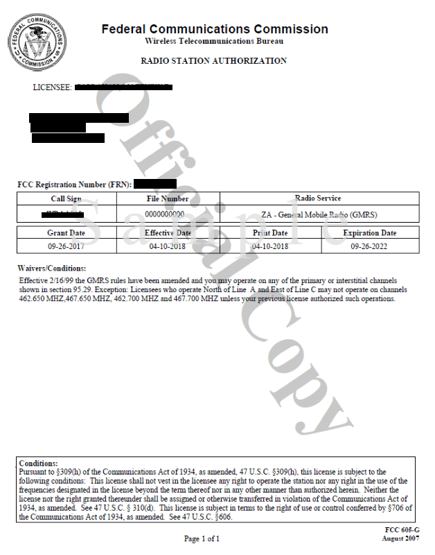 Getting Your GMRS License Crest Communications
