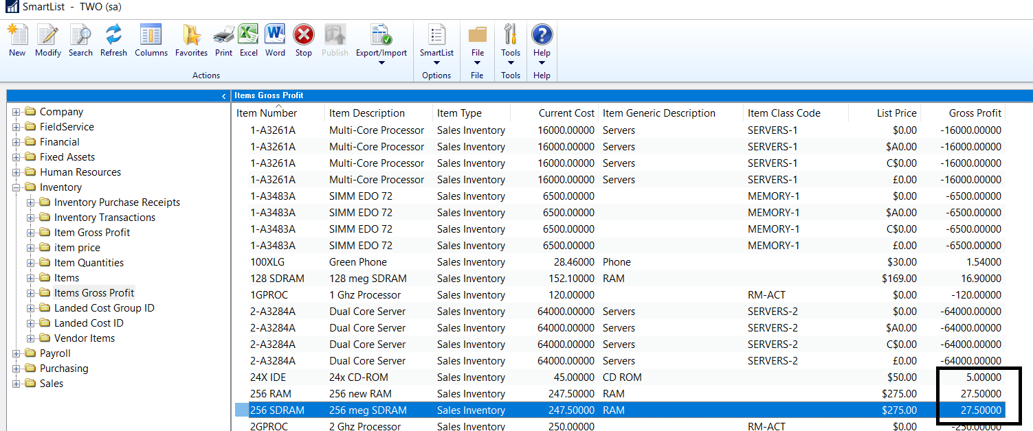 SQL view for Inventory Price Levels in Dynamics GP Victoria Yudin