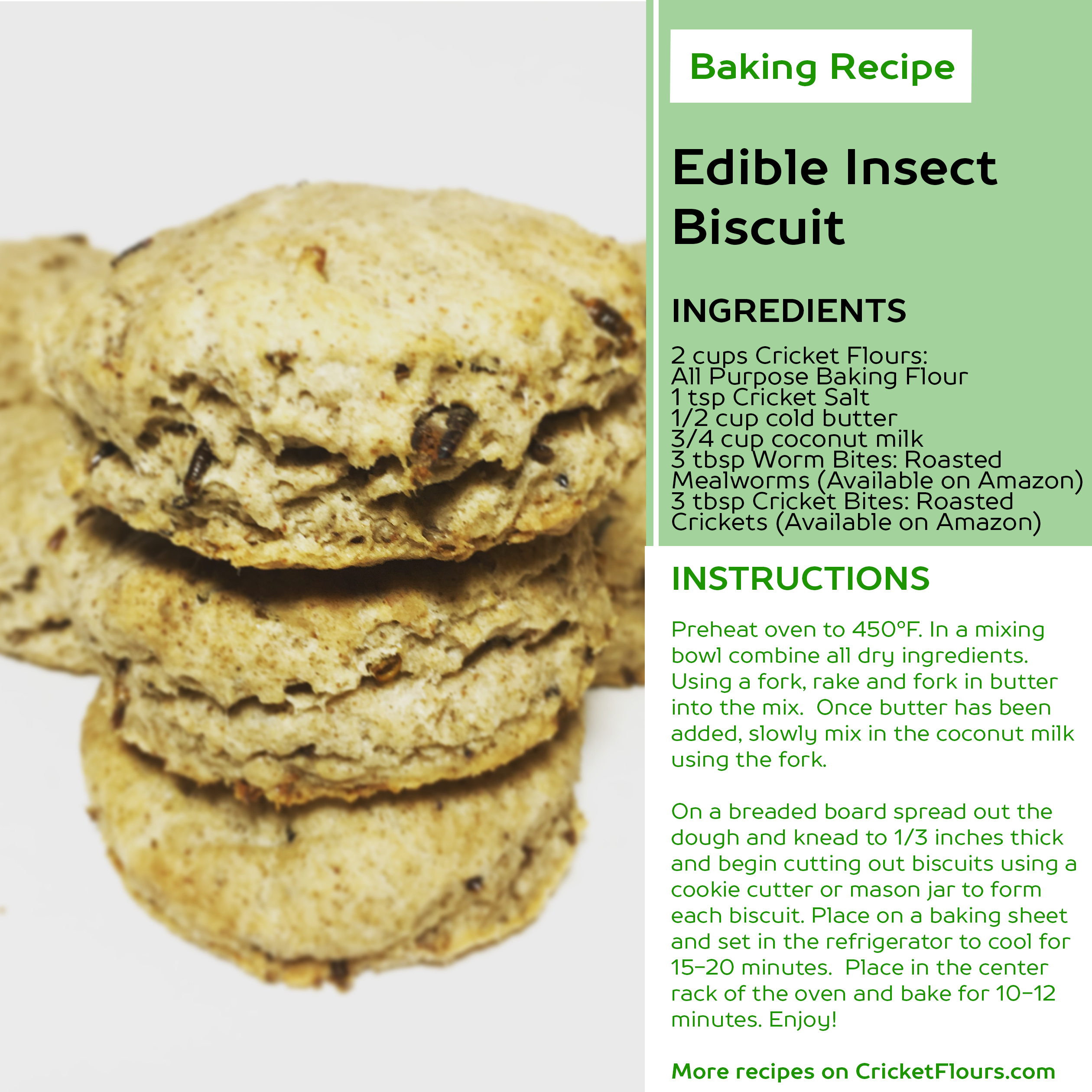 Roasted Crickets (5 Flavors) Cricket Flours