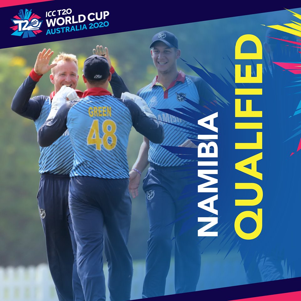 Namibia Secures a spot in the T20 World Cup 2020 Cricket Namibia