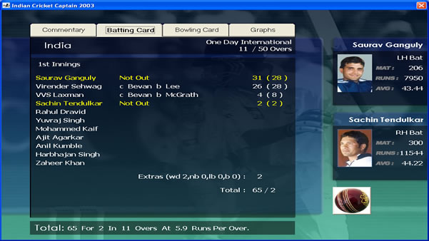 Indian Cricket Captain 2003 Cricket Web