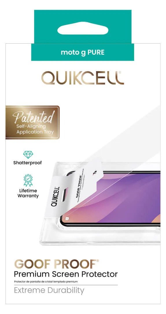 Quikcell Moto g Pure Goof Proof Tempered Glass Screen Protector Clear