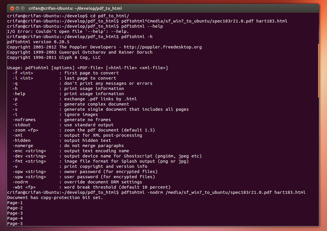 【记录】尝试使用pdftohtml将不可拷贝的PDF文件转换为HTML并保留表格的格式 在路上