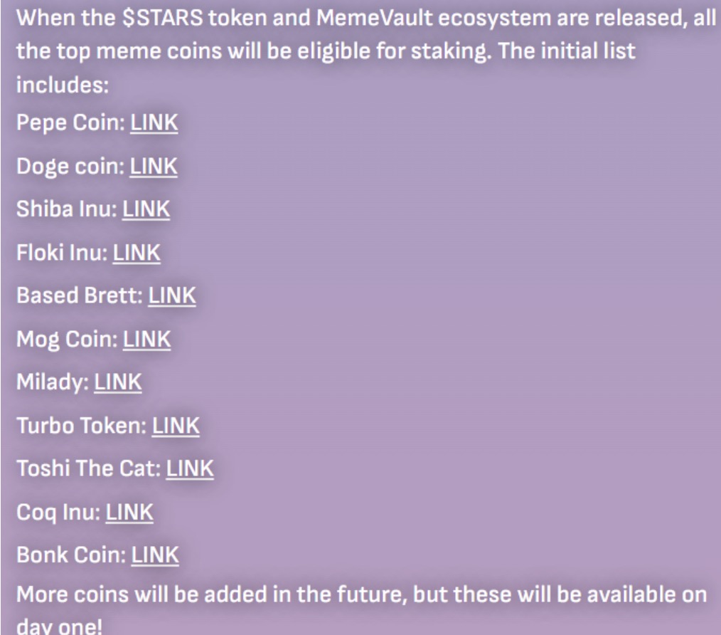 Jetons pour le staking sur Crypto All-Stars