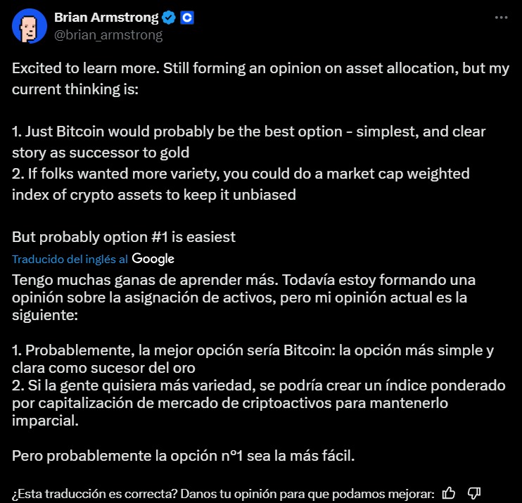 « Bitcoin serait la meilleure option pour la réservation américaine. » « Bitcoin serait la meilleure option pour la réservation américaine. »
