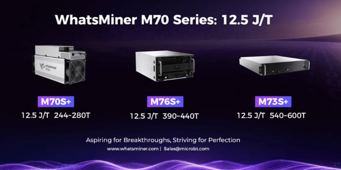 trois ASIC de la nouvelle gamme Whatsminer de MicroBT.