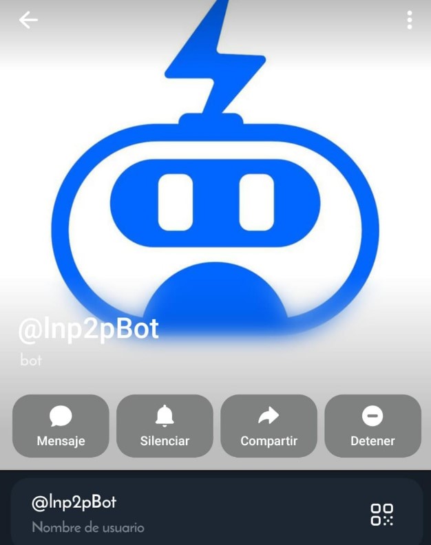 Capture d'écran de lnp2pbot.