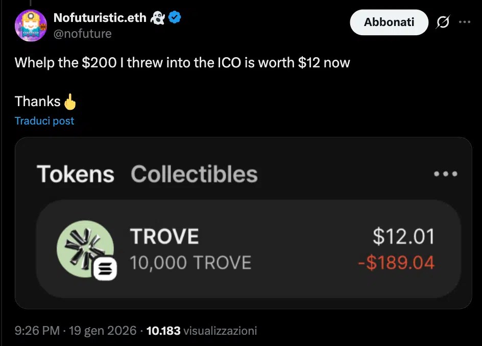 Investisseur en vente publique TROVE