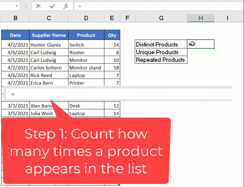 How to Count Distinct, Unique and Duplicates In Excel CrispExcel