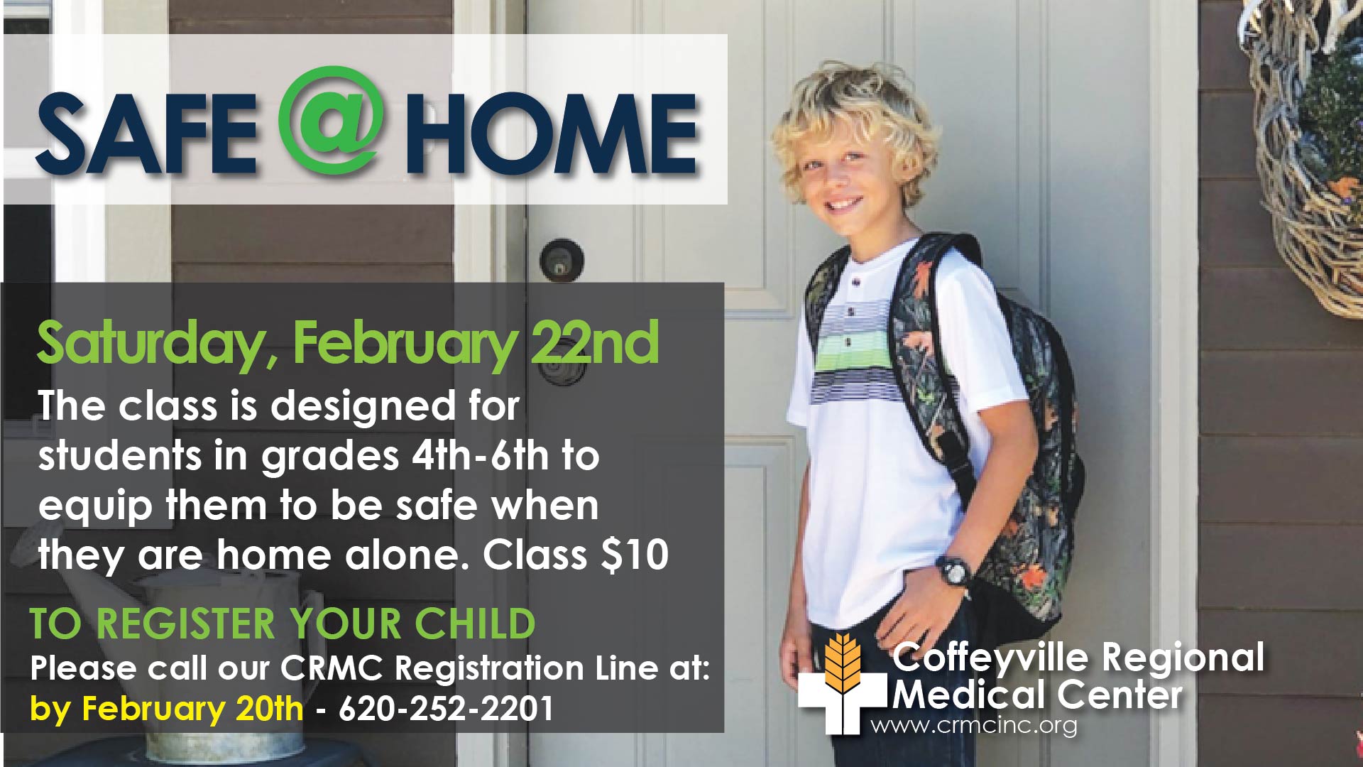 SAFEHOME CLASS OFFERED FEBRUARY 22nd AT COFFEYVILLE REGIONAL MEDICAL