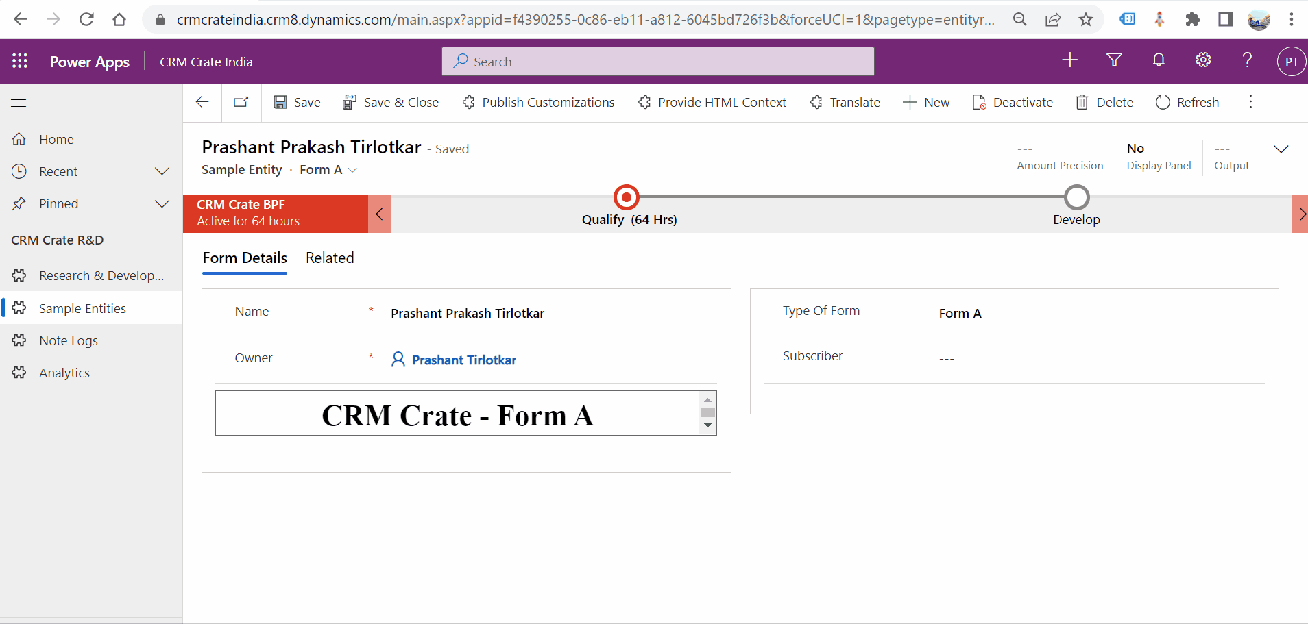 How to automatically change a Form using JavaScript in Dynamics 365 CRM