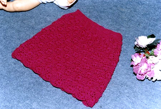 Pollera o falda Recta Tejida a Crochet