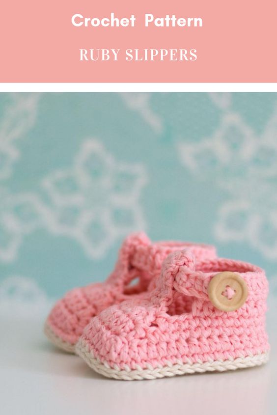 Crochet Baby Booties Ruby Slippers Crochet Arcade