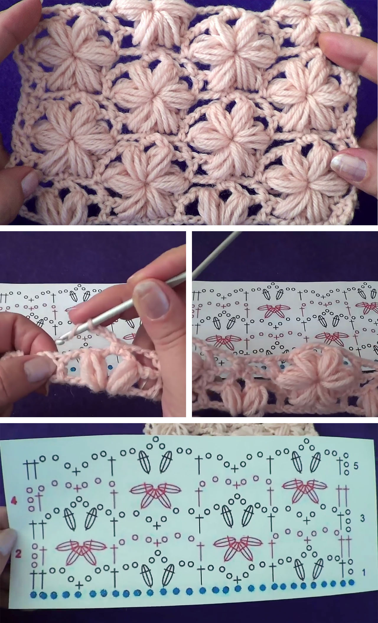 Crochet Flower Stitch Diagram Best Flower Site