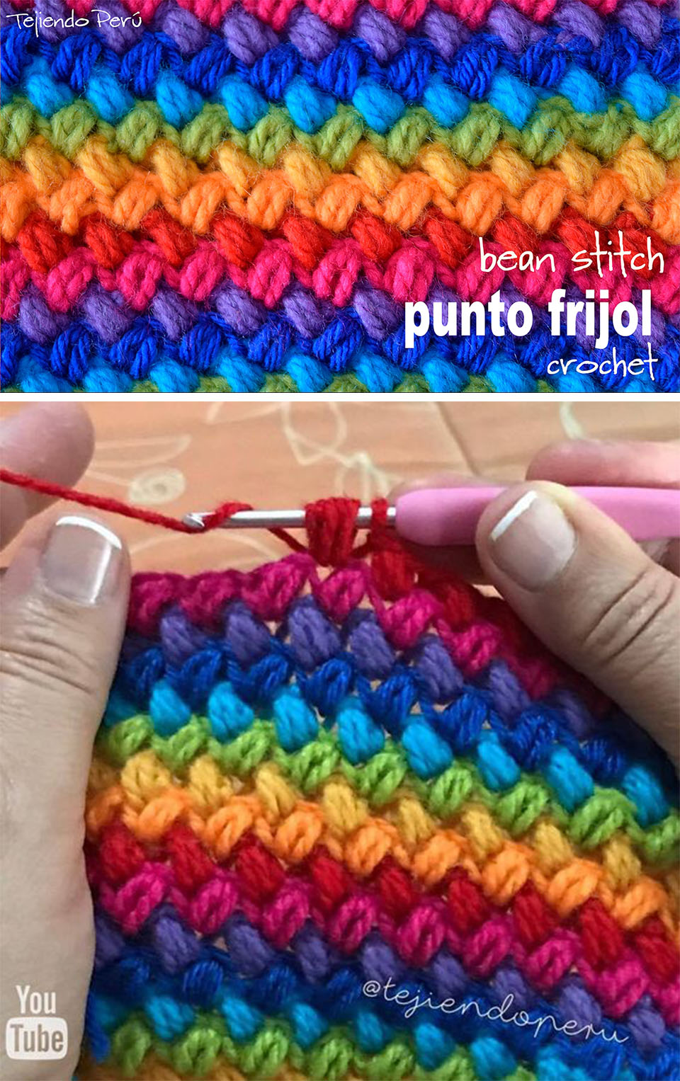 Bean Crochet Stitch Tutorial CrochetBeja