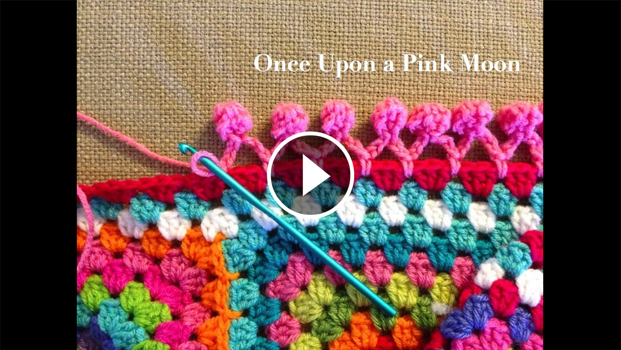 Learn Crocheting Pom Pom Edging CrochetBeja