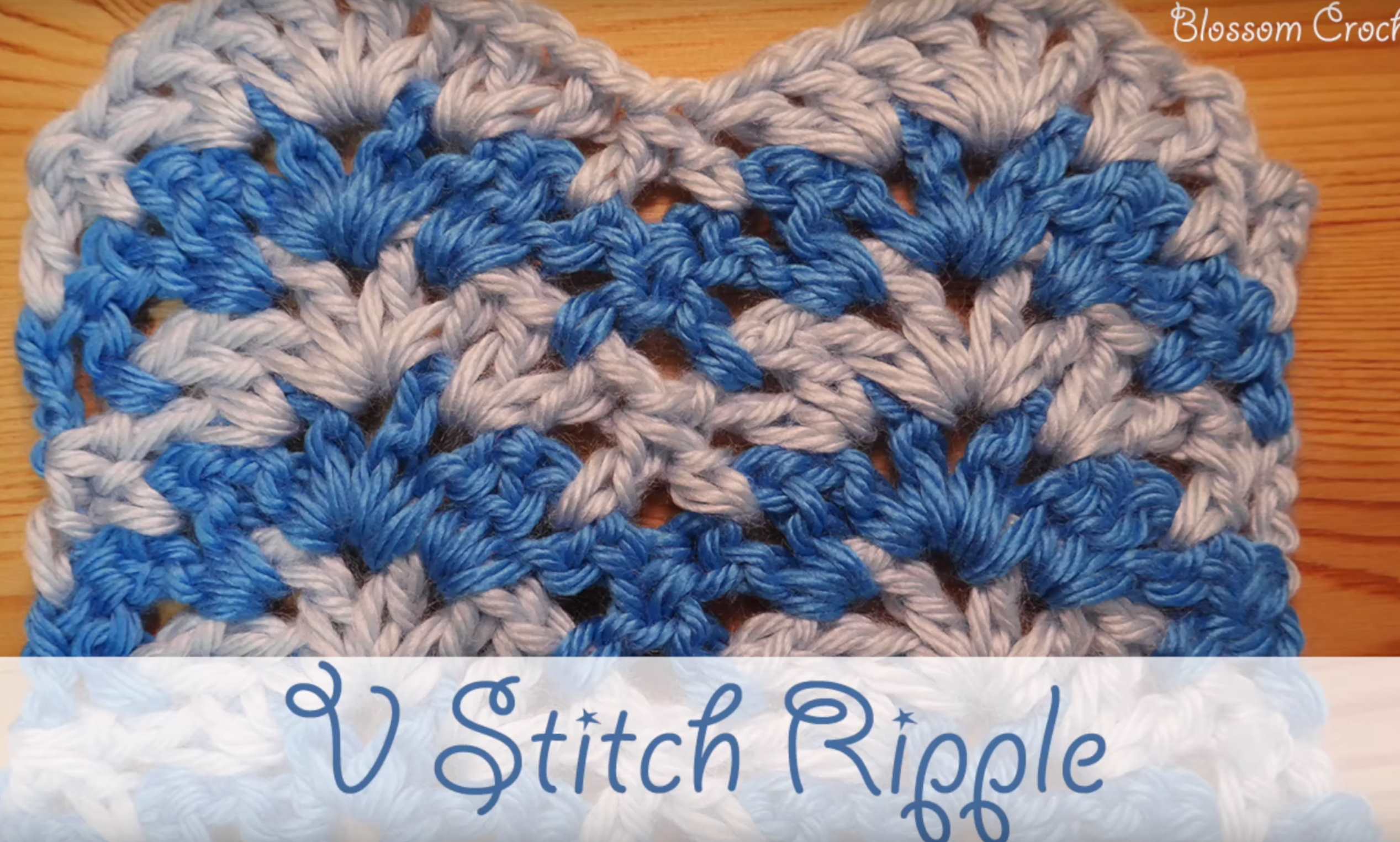 VStitch Ripple Free Crochet Video Tutorial ⋆ Crochet Kingdom