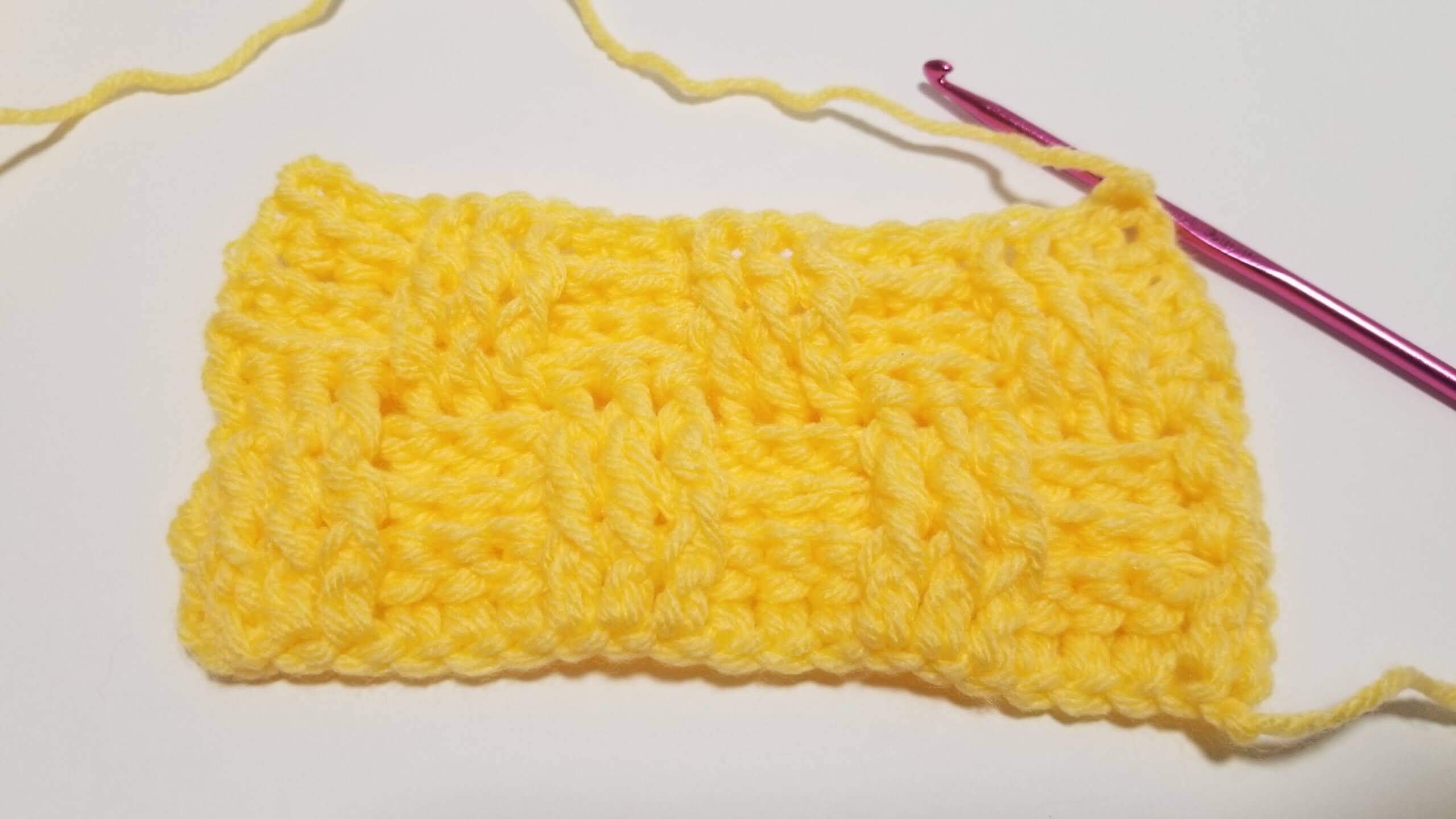 Basketweave Crochet Pattern is dense textured stitch with no holes