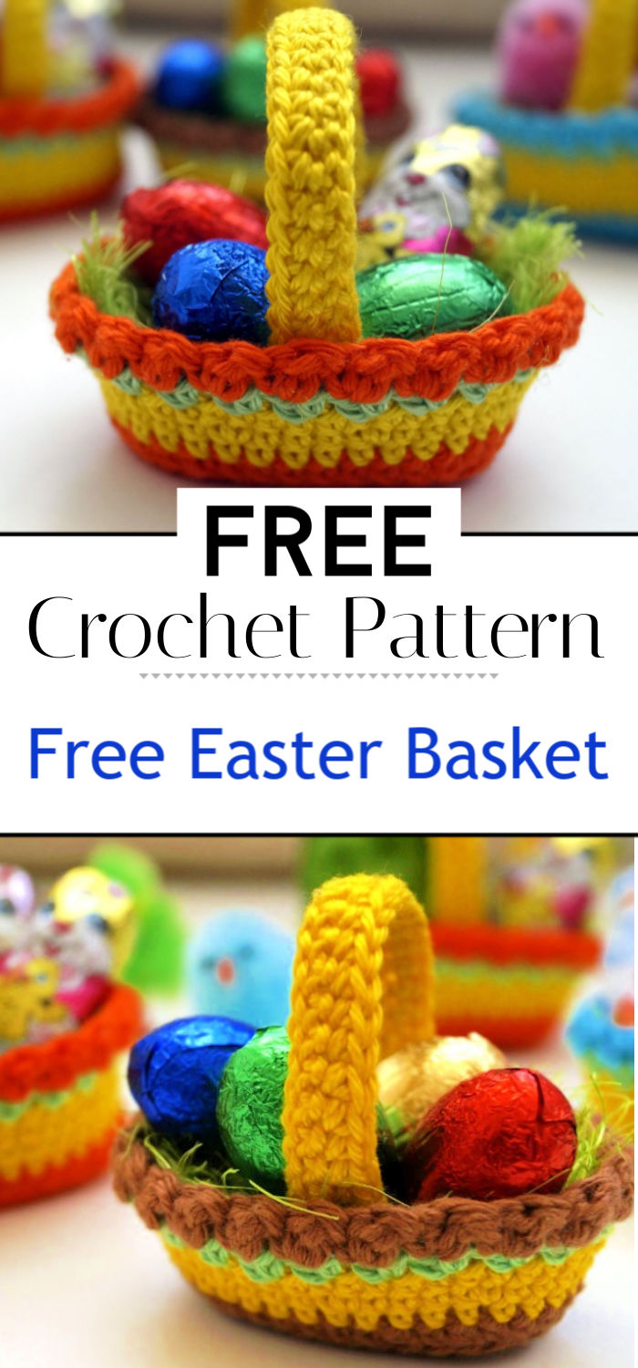 11 Mini Crochet Easter Eggs Basket Free Pattern Crochet with Patterns