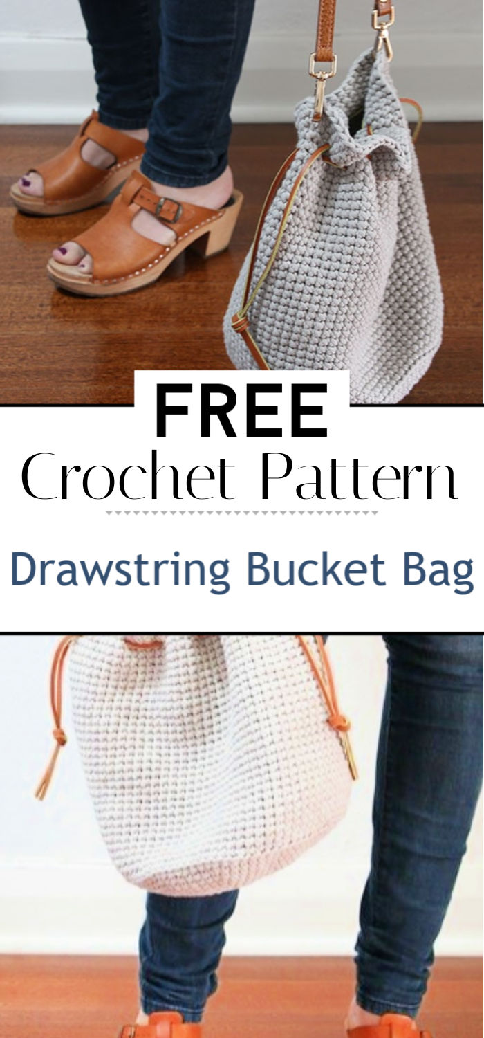11 Crochet Drawstring Bags Free Patterns Crochet with Patterns
