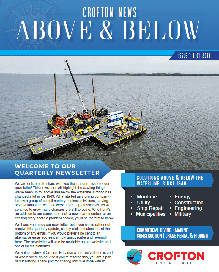 Crofton News Above & Below Spring 2018 Crofton Industries