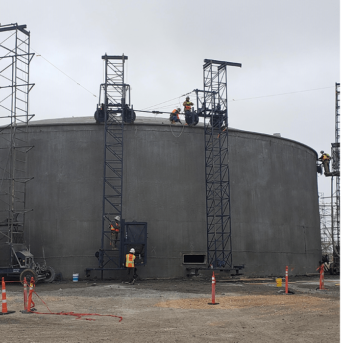 Fire/process water and wastewater treatment storage tanks CROM