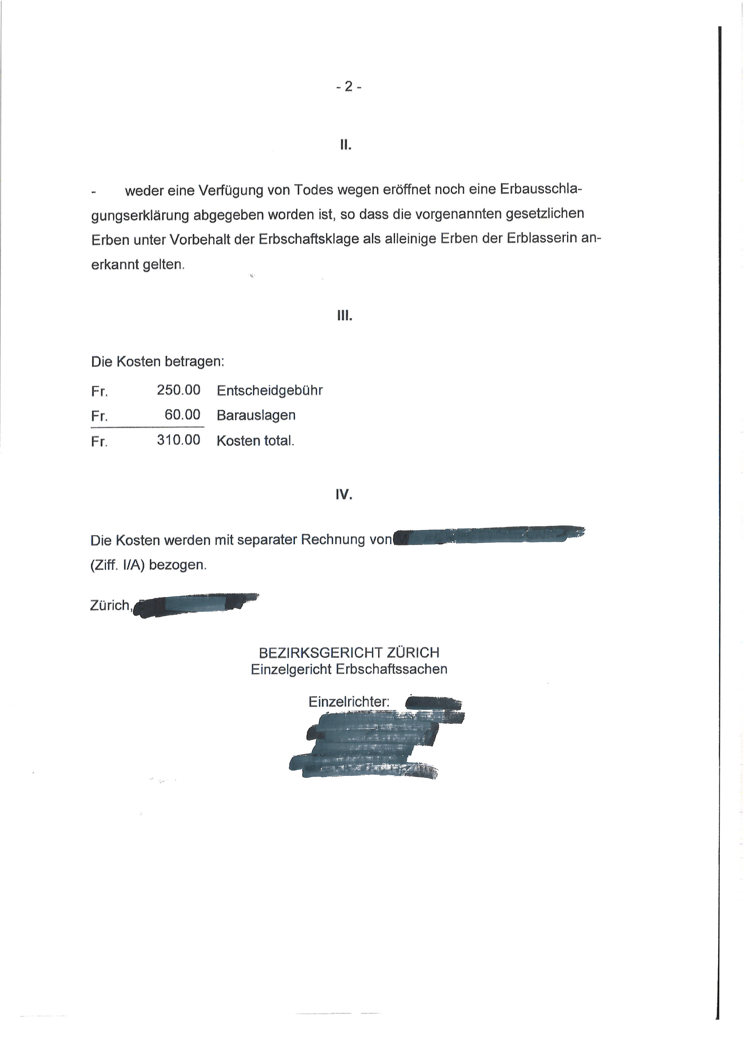 Certificate of Inheritance Switzerland Cross Channel Lawyers