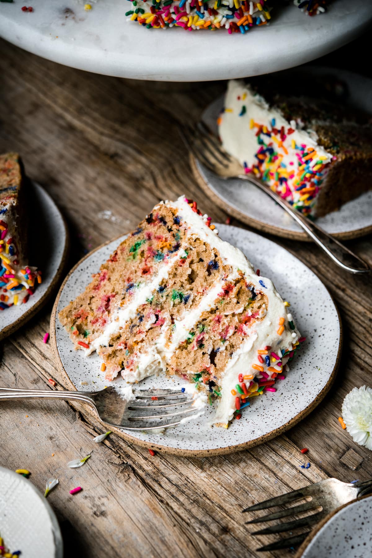Vegan Funfetti Cake with Vanilla Frosting (Gluten Free) Crowded Kitchen