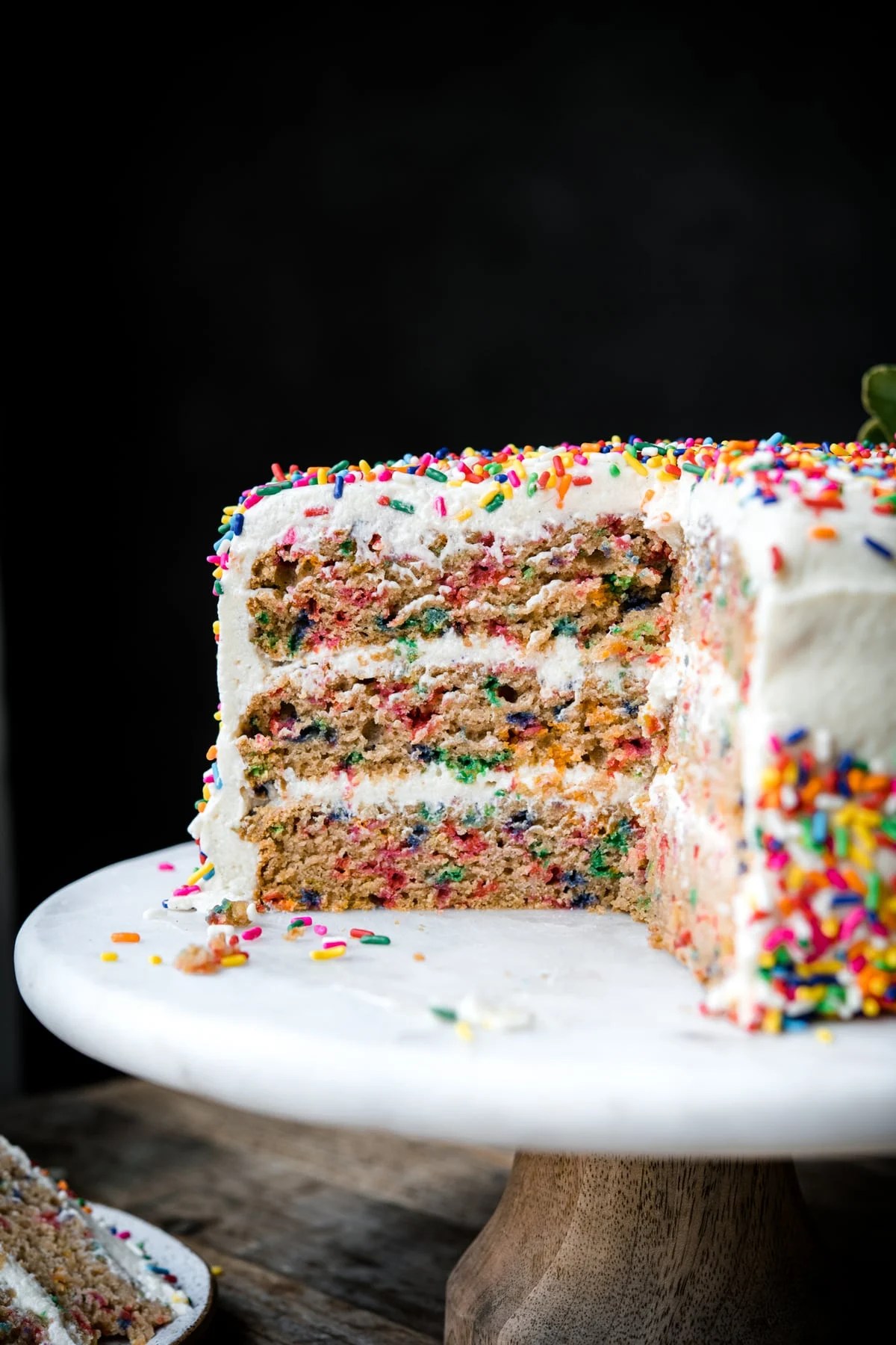 Vegan Funfetti Cake with Vanilla Frosting (Gluten Free) Crowded Kitchen