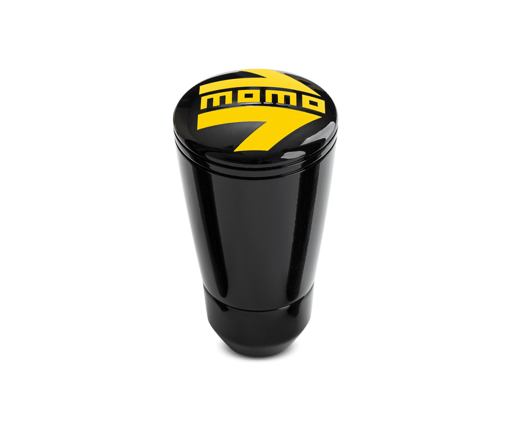 MOMO SK50 Glossy Black Aluminum Gear Shift Shifter Knob w/ Logo Part