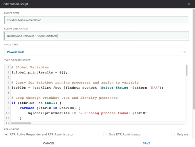 Automating Remote Remediation of TrickBot Part 2 CrowdStrike