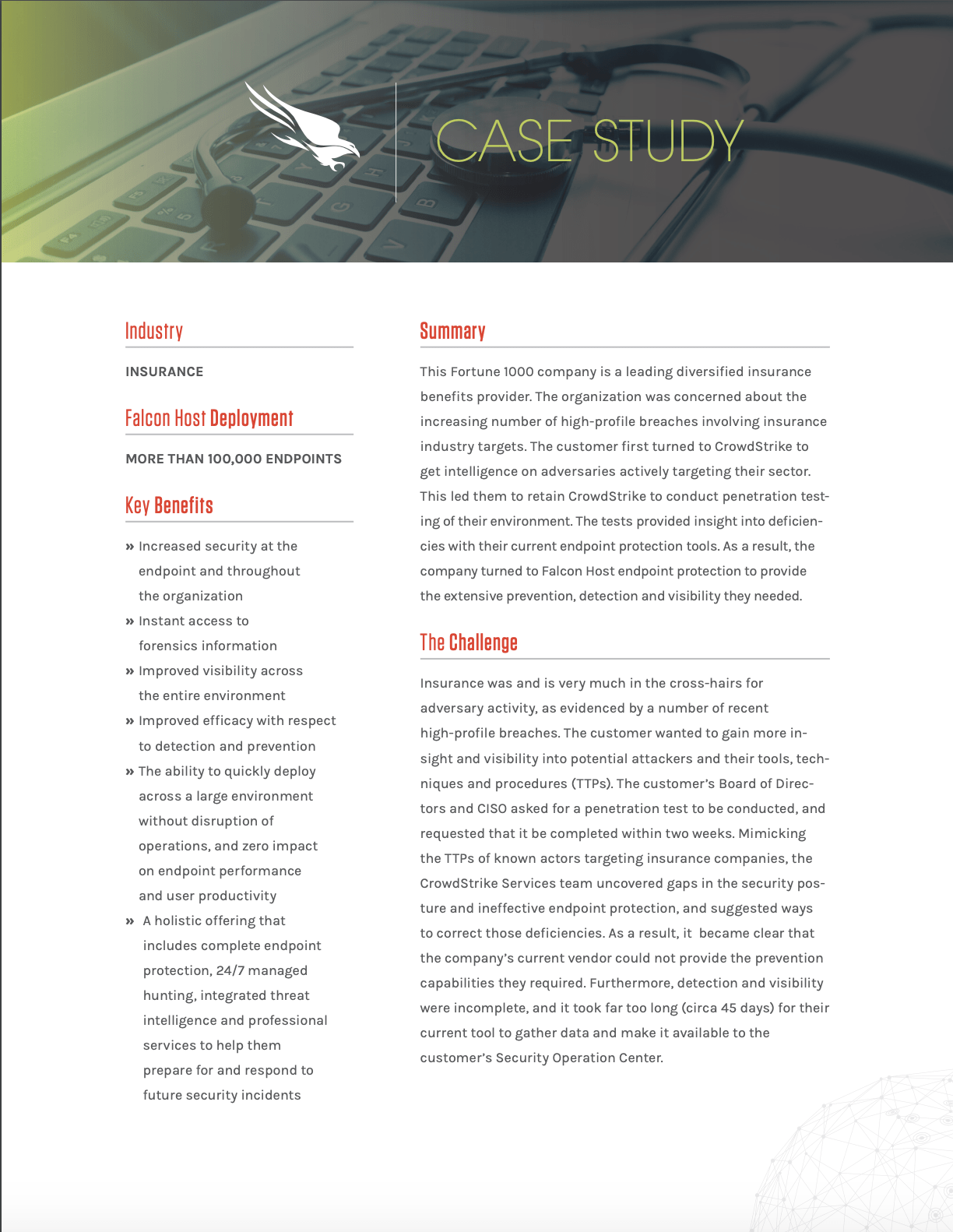Insurance Case Study CrowdStrike