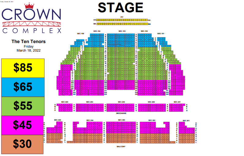 Crown Theater Perth Seating Plan Elcho Table