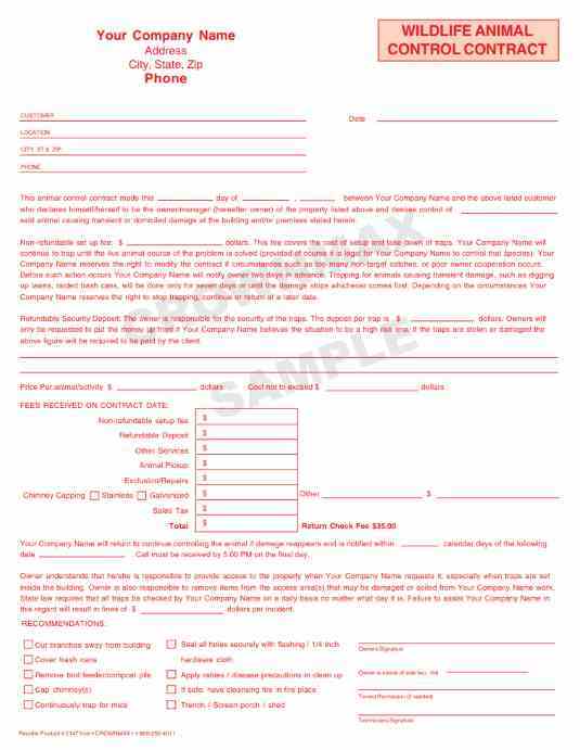 2147 Wildlife Animal Control Contract