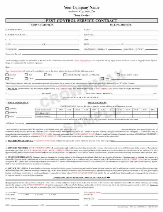 7124 Pest Control Service Contract