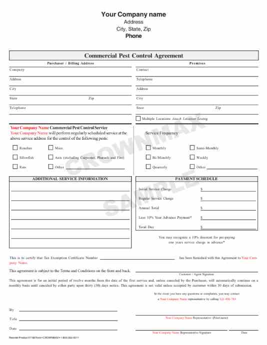 7182 Commercial Pest Control Agreement