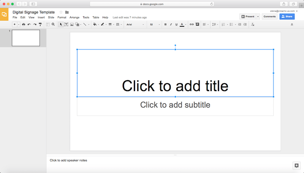 How to Create Digital Signage Templates with Google Slides