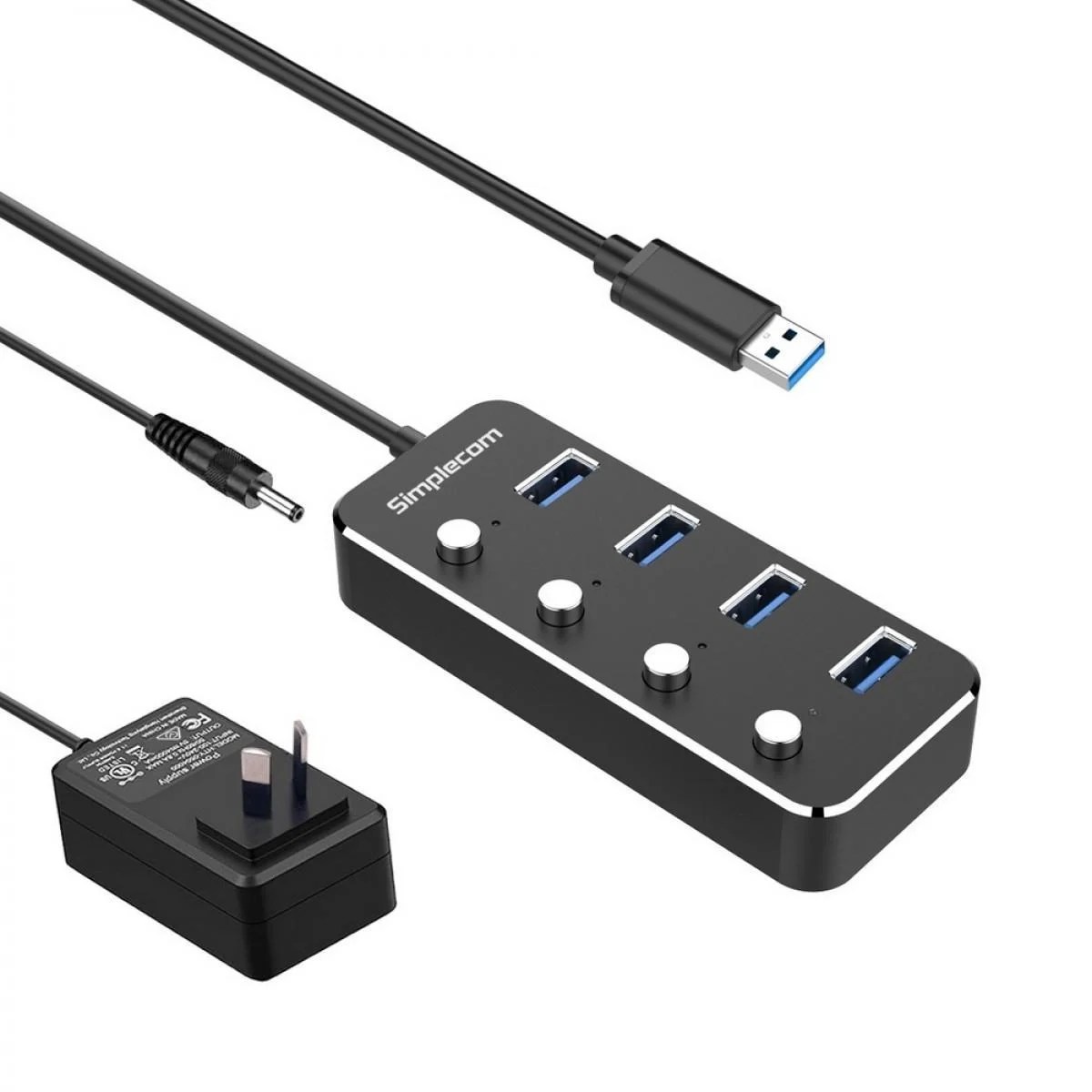 4 port Powered USB 3.0 Hub (CH345PS) Crox