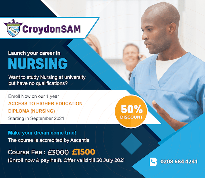 Access to Nursing course discount CroydonSAM