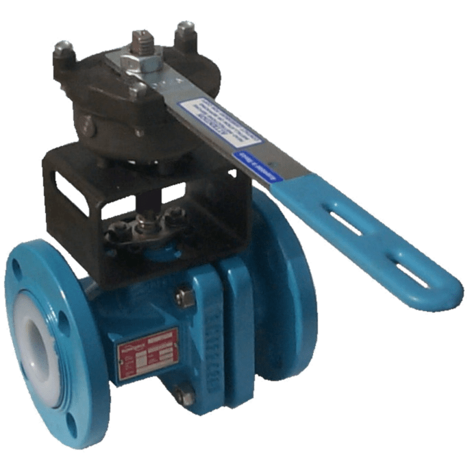 PFA lined ball valves with spring return handles CRP US CRP US
