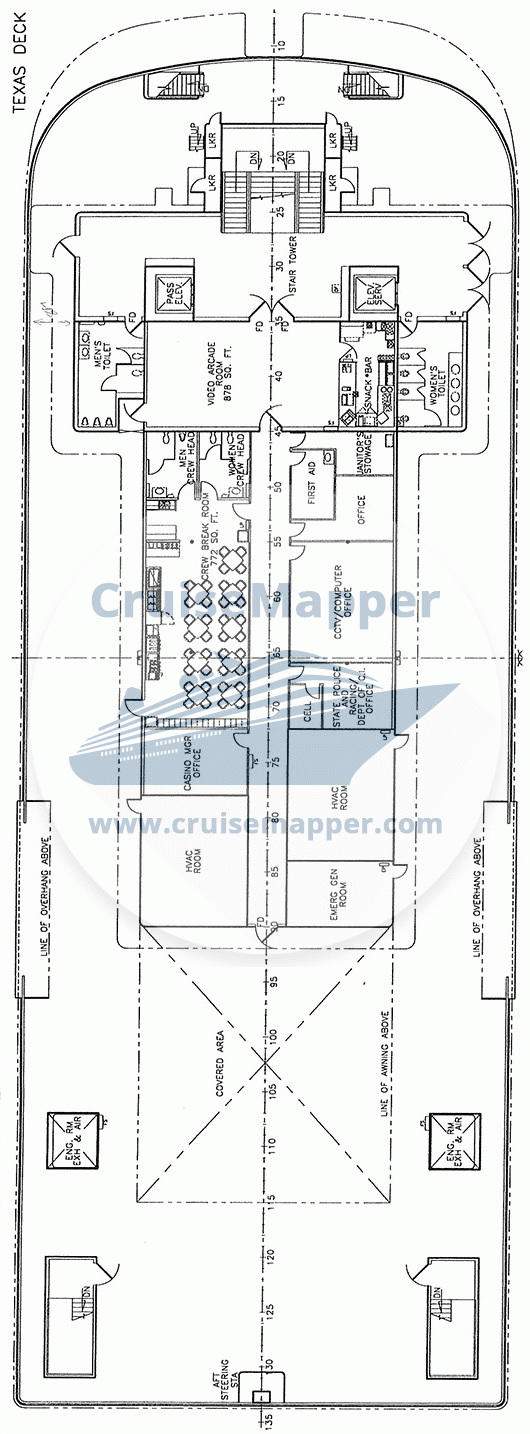 American Countess deck 8 plan CruiseMapper