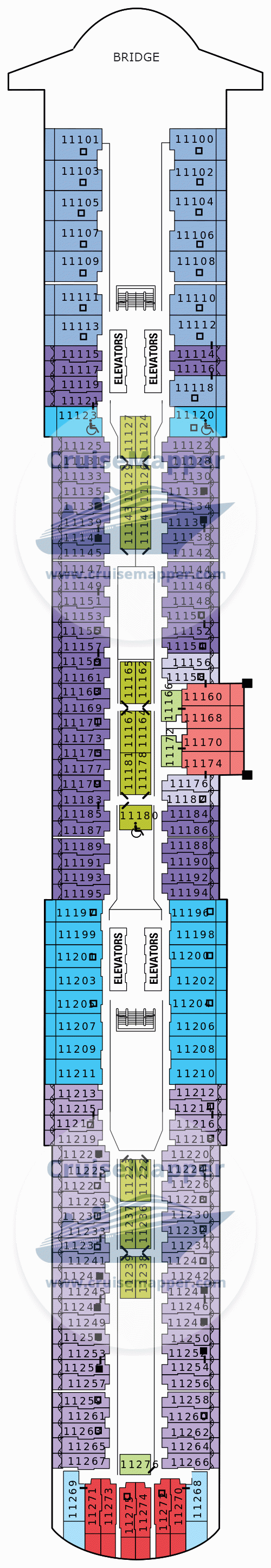 Celebrity Edge deck 11 plan CruiseMapper
